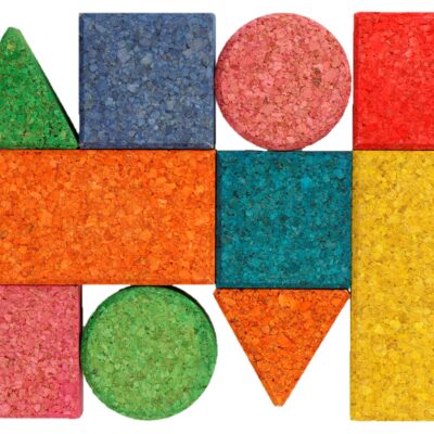 KORXX cork toys building blocks Baby C 1 KORXX blokken gekleurd