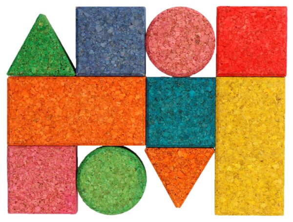KORXX cork toys building blocks Baby C 1 KORXX blokken gekleurd